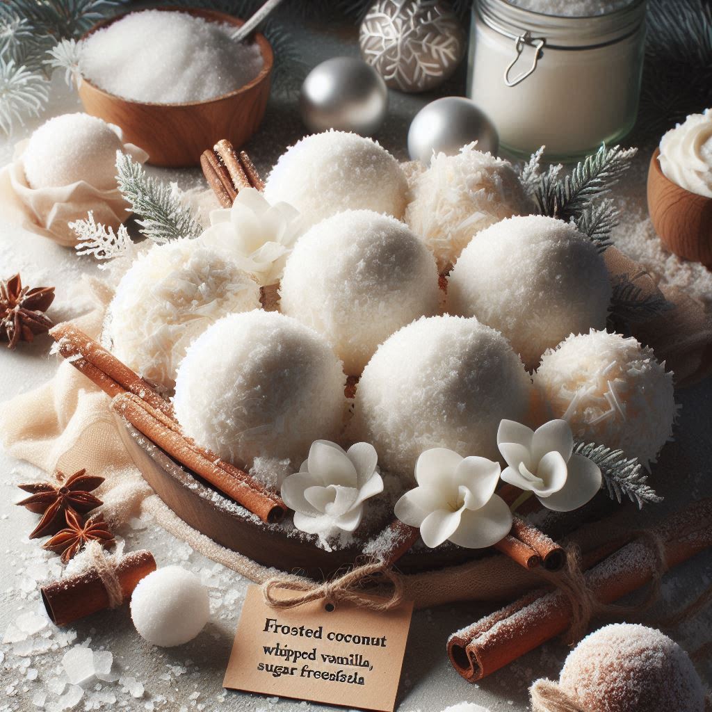 Frosted coconut popular snowball candles