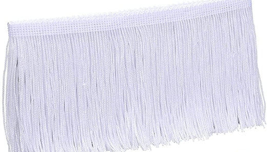 4" white fringe