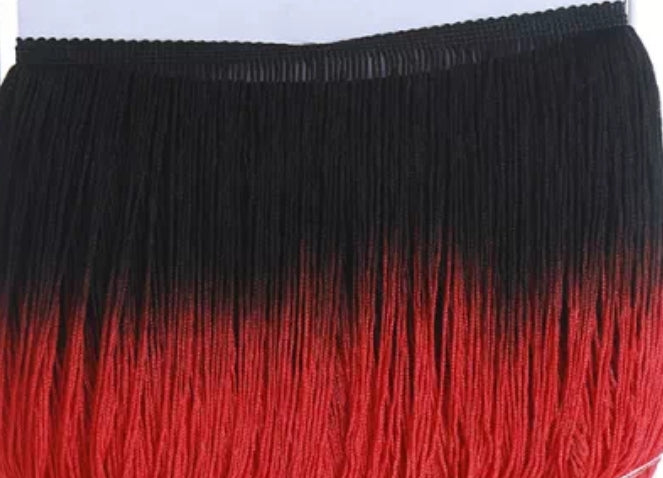 Red / Black Ombre Fringe