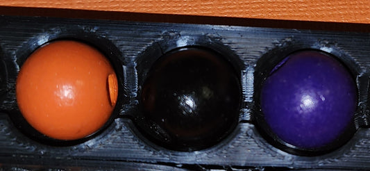 Purple, black and orange mix beads