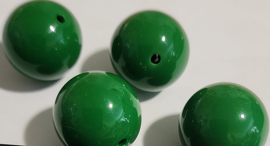 20mm pine green bubble gum beads