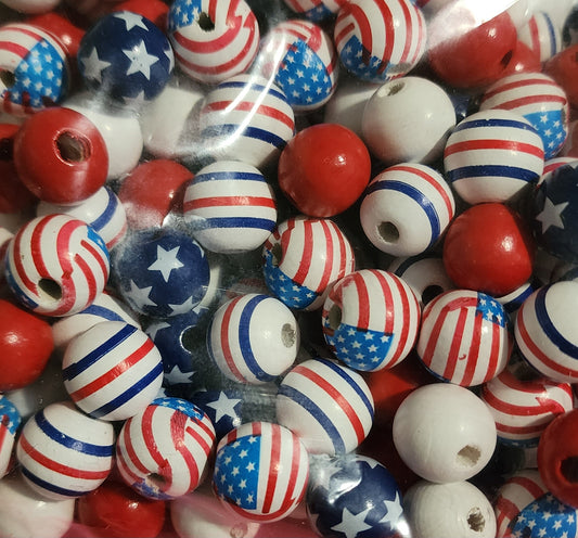Flag and stars  mix beads