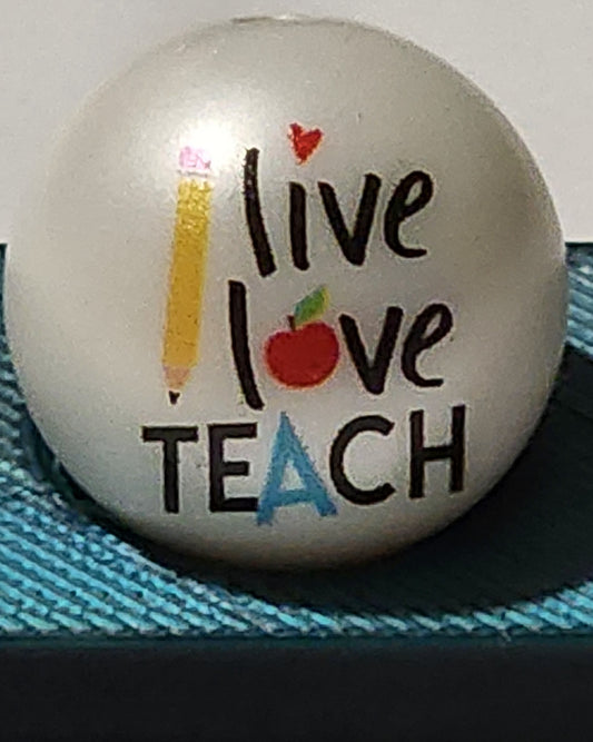 Live love teach 20mm bead
