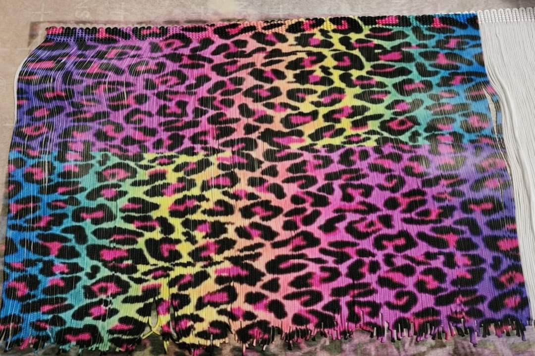 Neon leopard Fringe