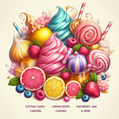 Pink sugar type fragrance oil