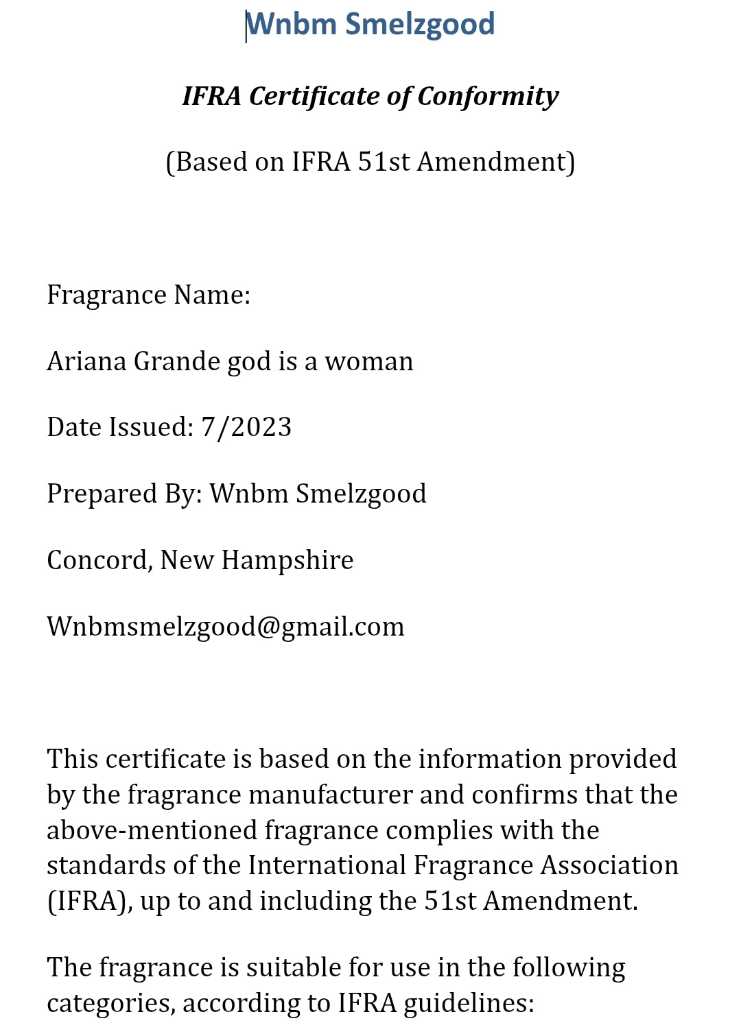 God is a woman Ariana Grande type fragrance oil