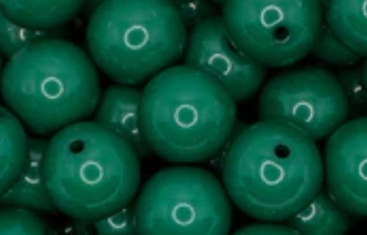 20mm Hunter green  bubble gum beads