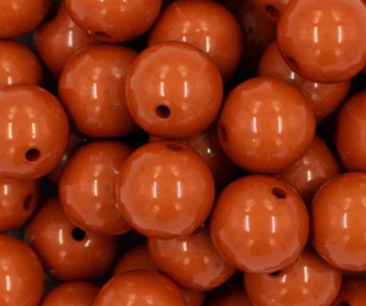 20mm fall orange bubble gum beads