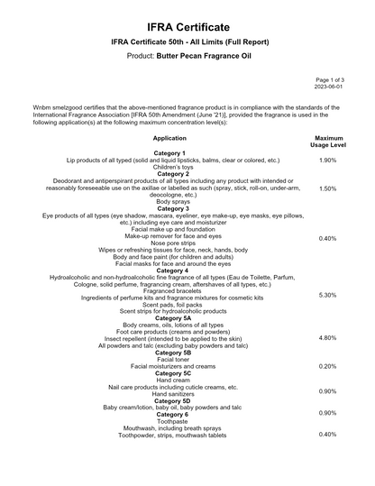 Butter pecan Fragrance Oil