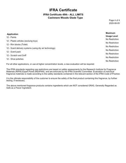 Cashmere Woods Glade Type fragrance oil