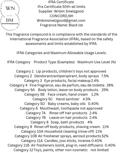 Black Ize   type fragrance oil