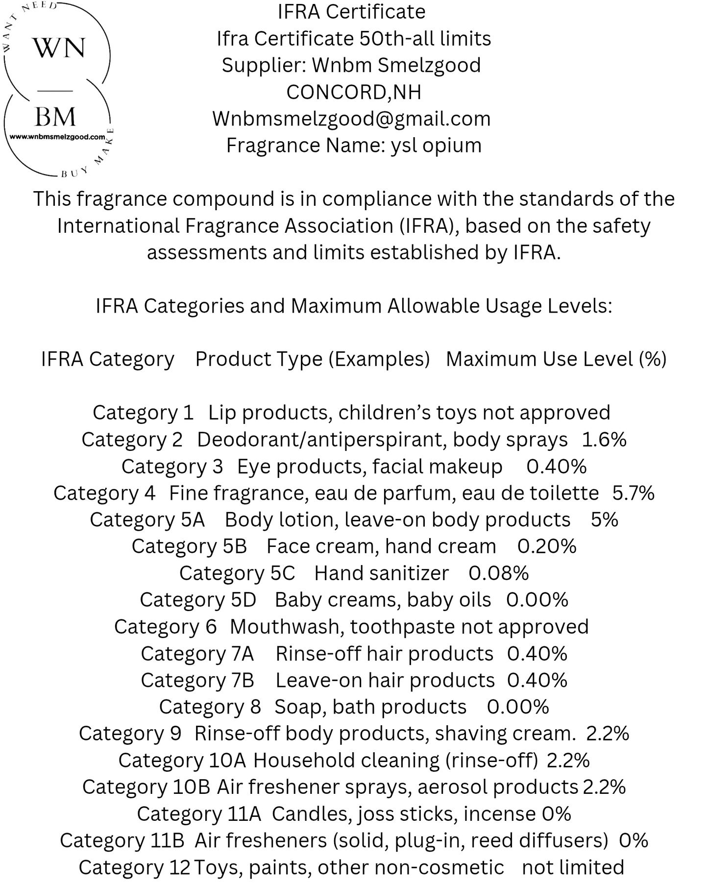 Yves saint laurent's opium type fragrance oil