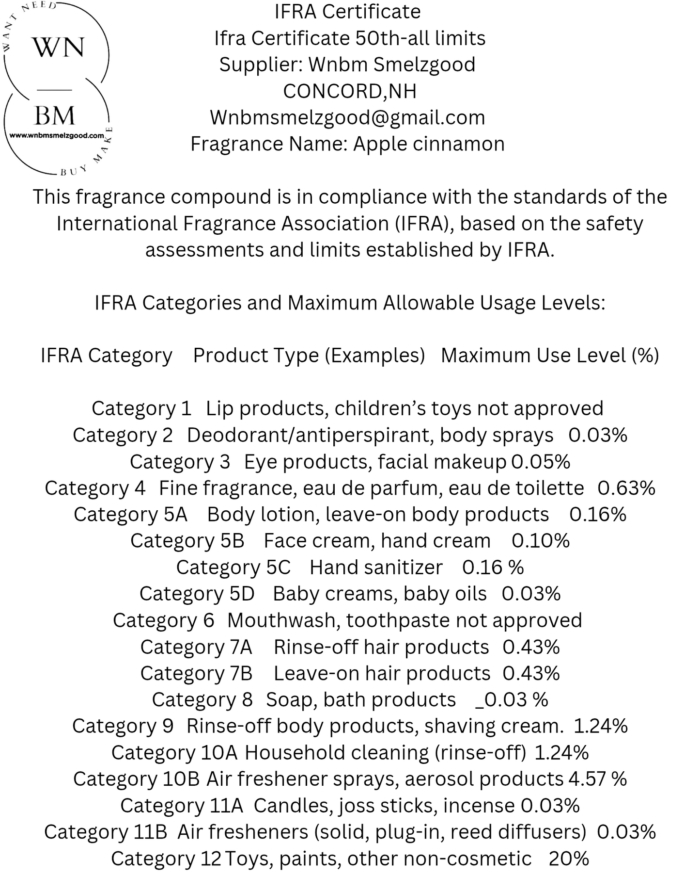 APPLE CINNAMON  fragrance oil