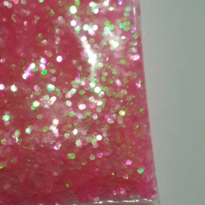 Neon pink glitter