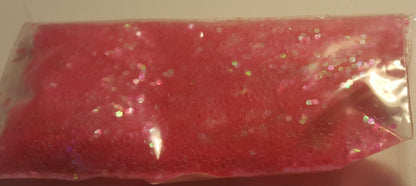 Neon pink glitter