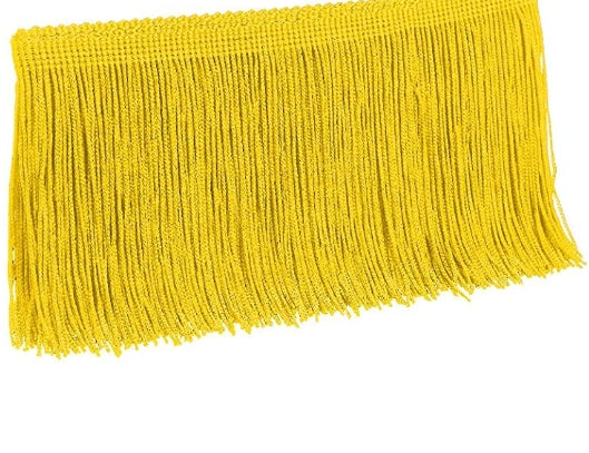 4" yellow fringe