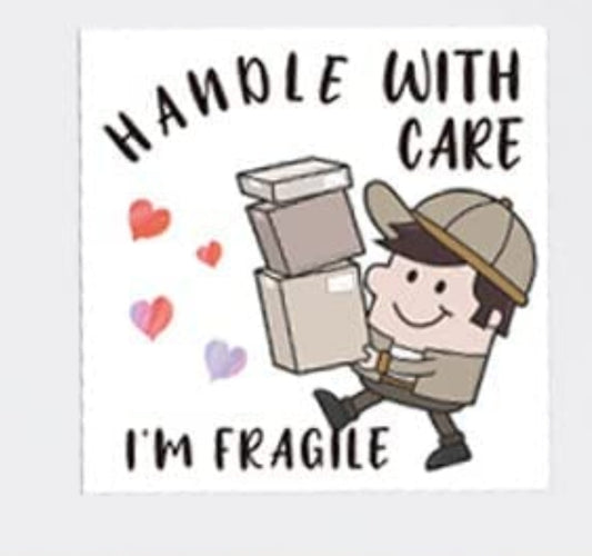 Handle With Care stickers