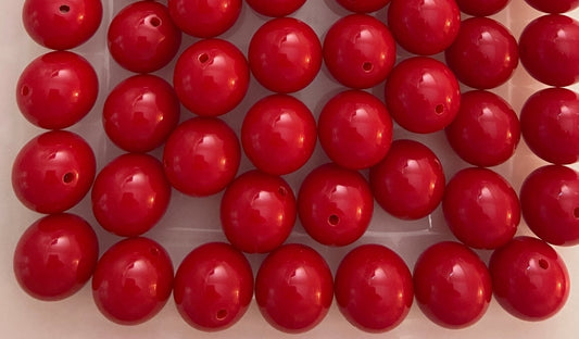 20mm red beads