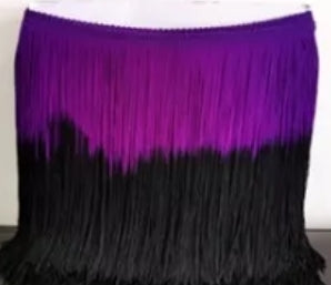 Black and purple ombre fringe